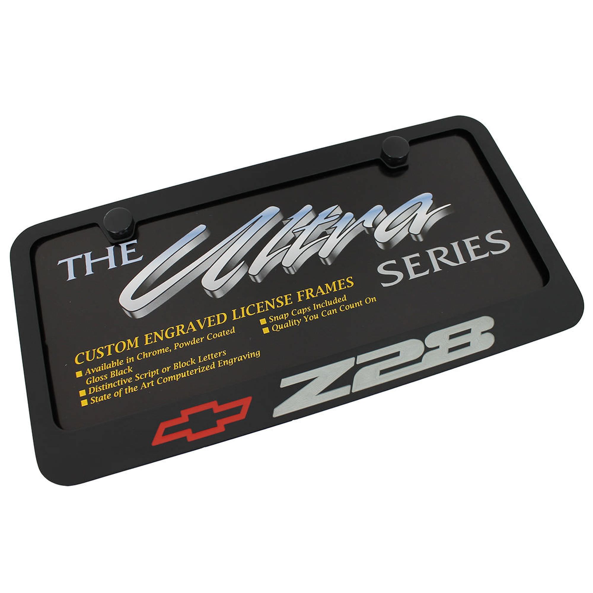 Chevy Z28 License Plate Frame (Black) 842540026283 eBay