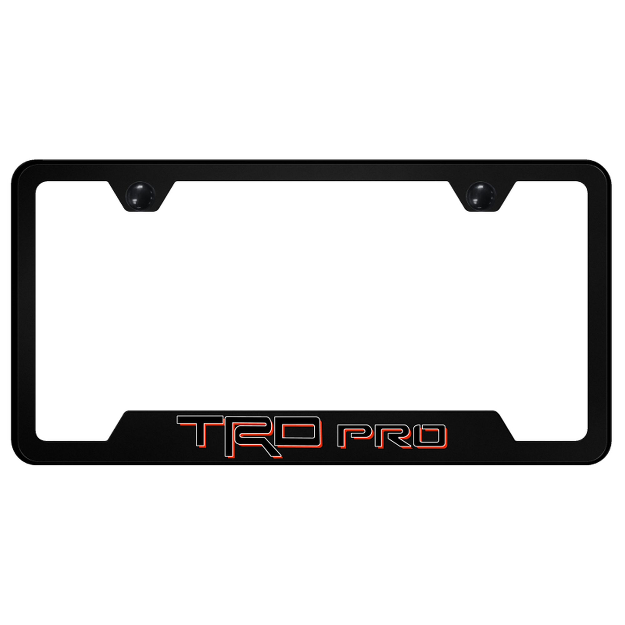 2 Coppie Cornici Targa TRD Stile Off Road - Nero Opaco - Universale ABS Anticalore