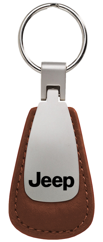Jeep Leather Teardrop Key Chain - Picture 3 of 4