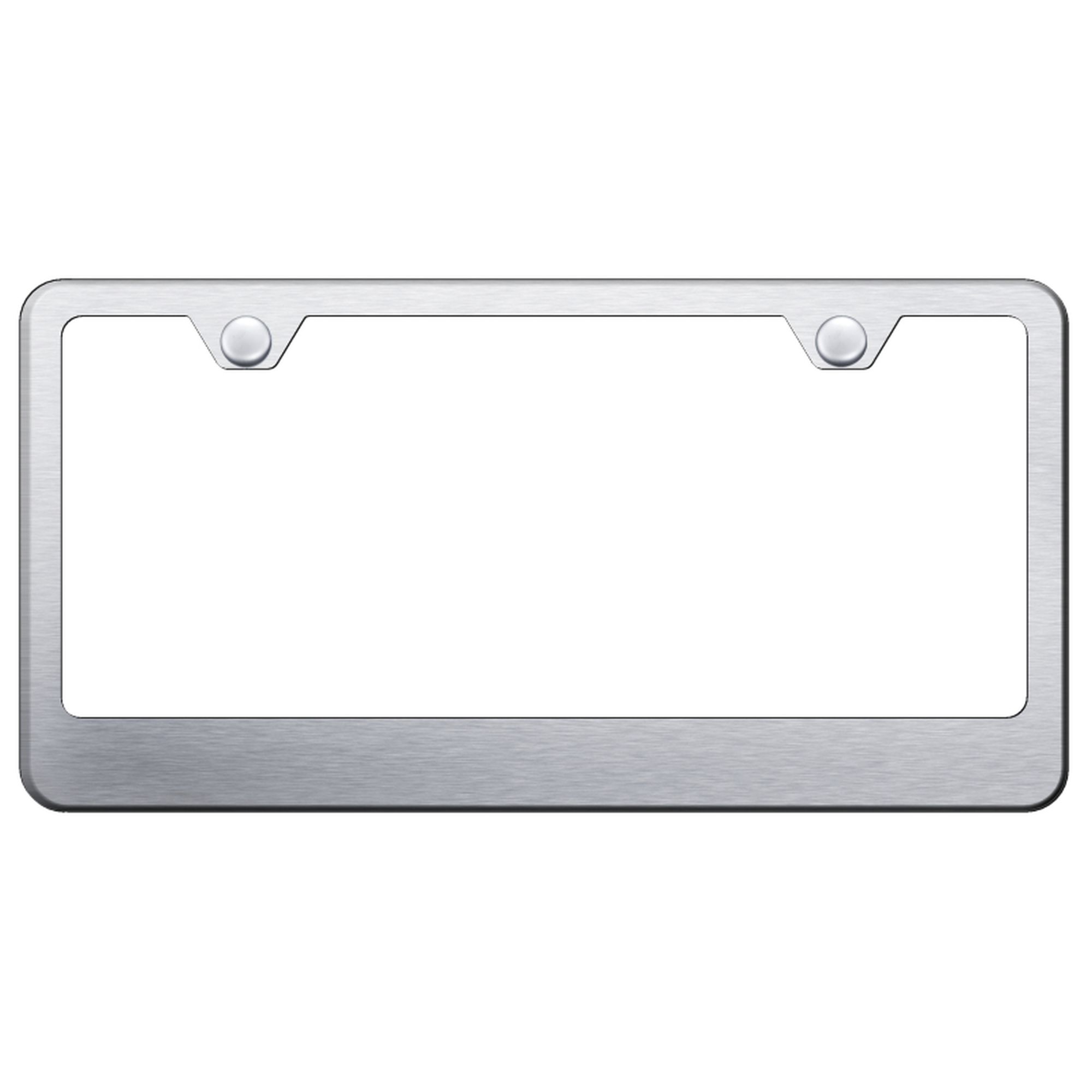 Plain Stainless Steel Wide Bottom License Plate Frame