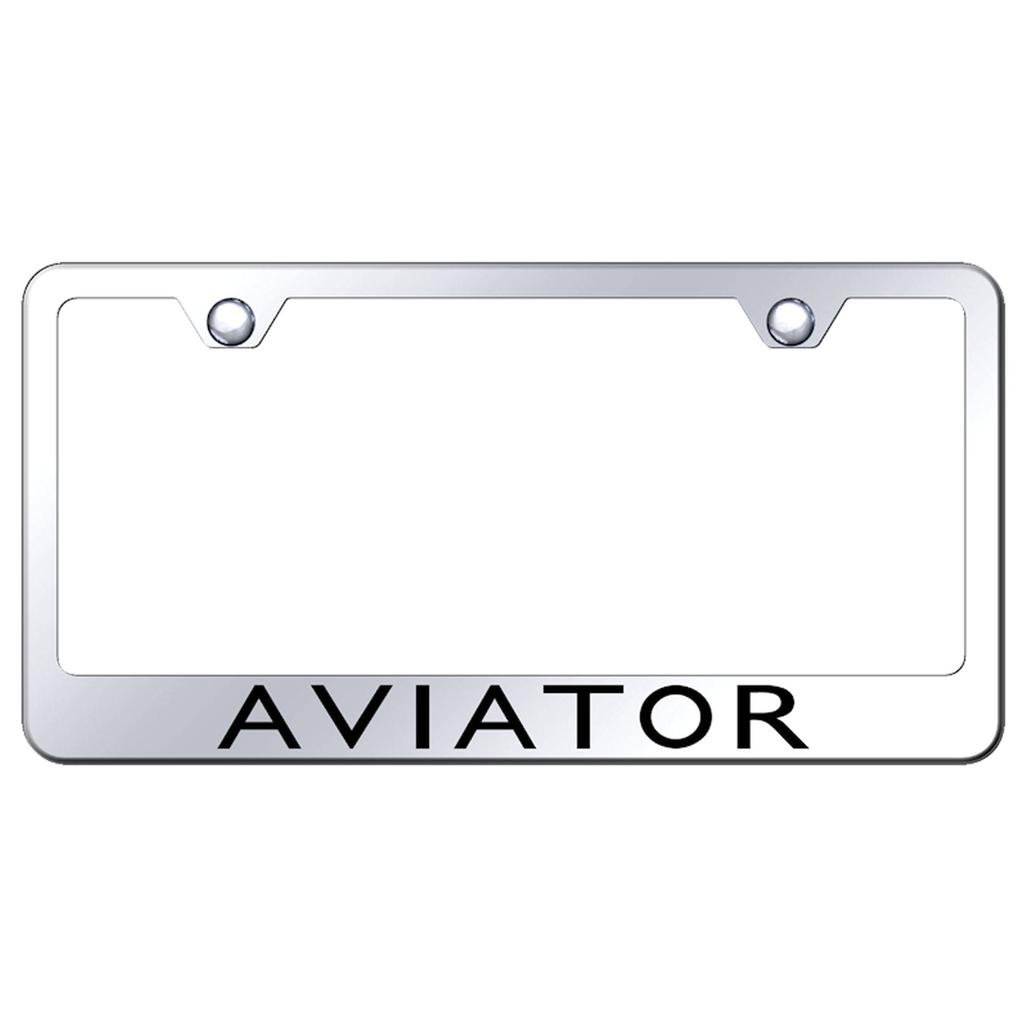 Lincoln Aviator Laser Etched Logo Stainless Steel License Plate Frame - Picture 3 of 6