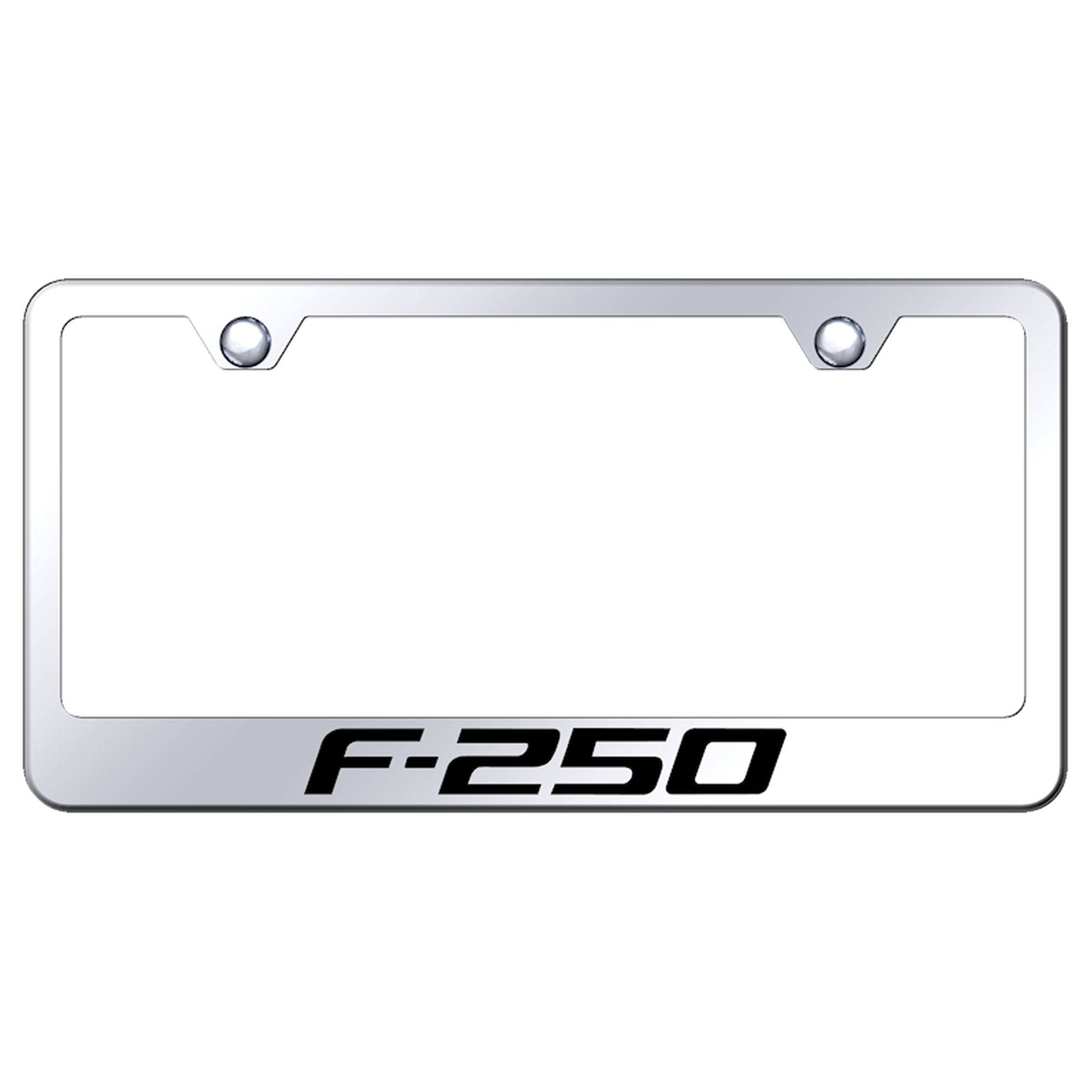 Ford F-250 Laser Etched Logo Stainless Steel License Plate Frame