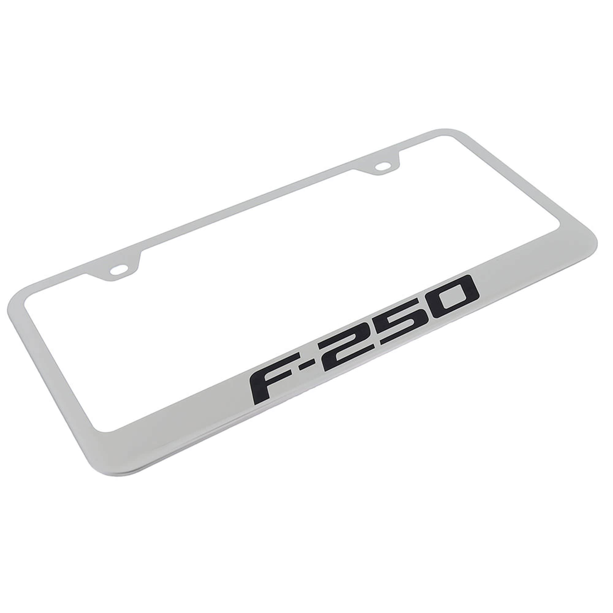 Ford F-250 Laser Etched Logo Stainless Steel License Plate Frame