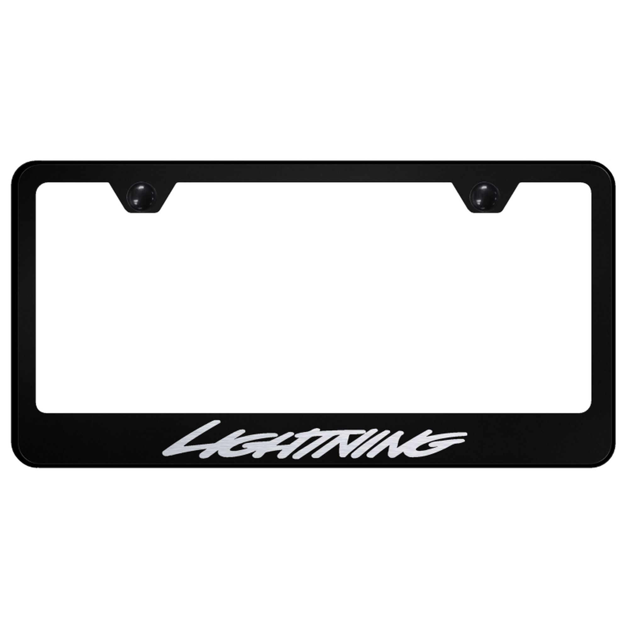 Ford Lightning Laser Etched Logo Stainless Steel License Plate Frame