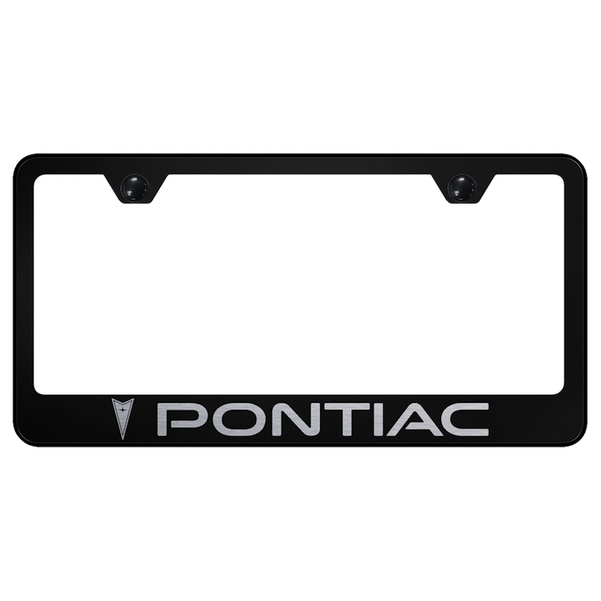 Pontiac Laser Etched Logo Stainless Steel License Plate Frame