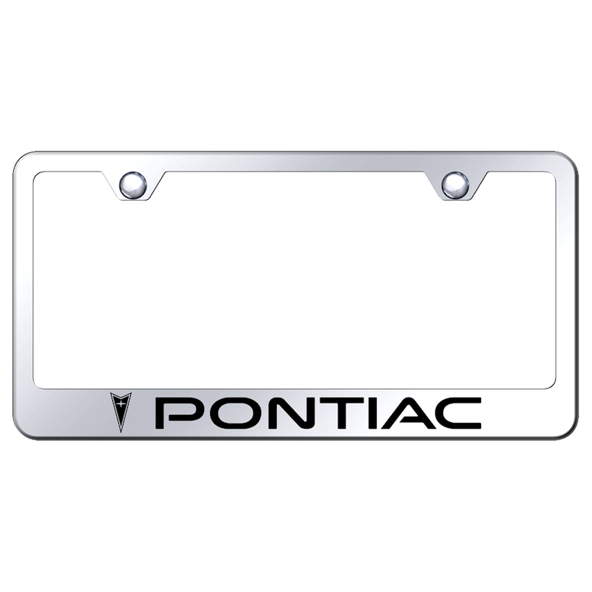 Pontiac Laser Etched Logo Stainless Steel License Plate Frame