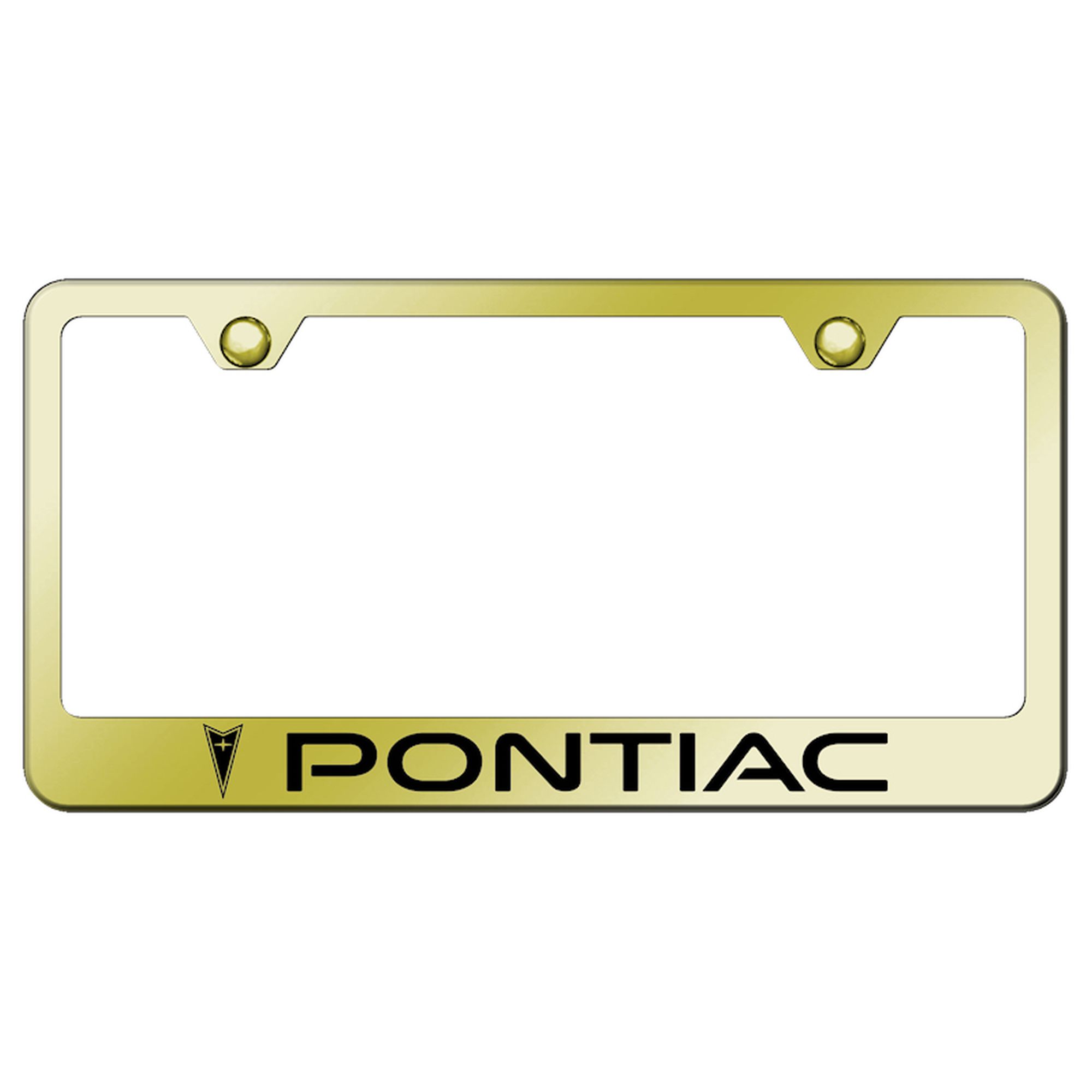 Pontiac Laser Etched Logo Stainless Steel License Plate Frame