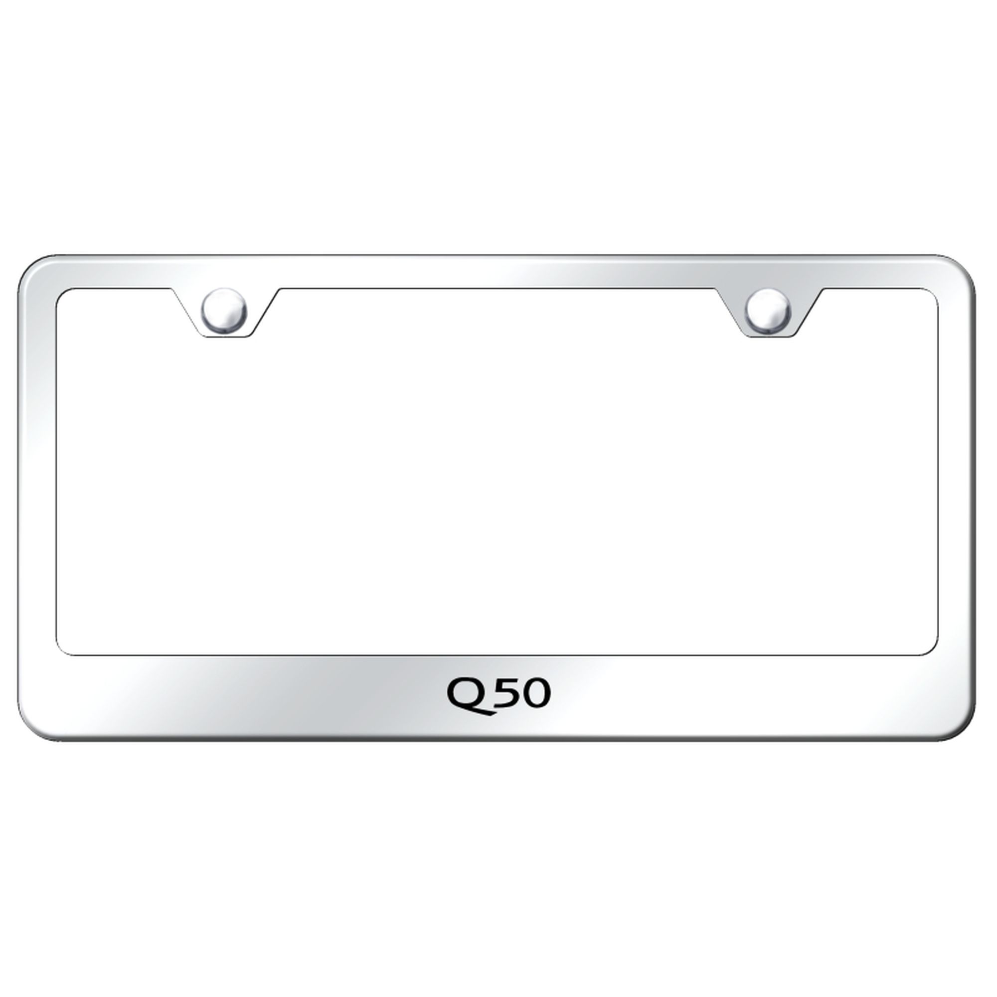 Infiniti Q50 Laser Etched Logo Stainless Steel License Plate Frame - Picture 7 of 10