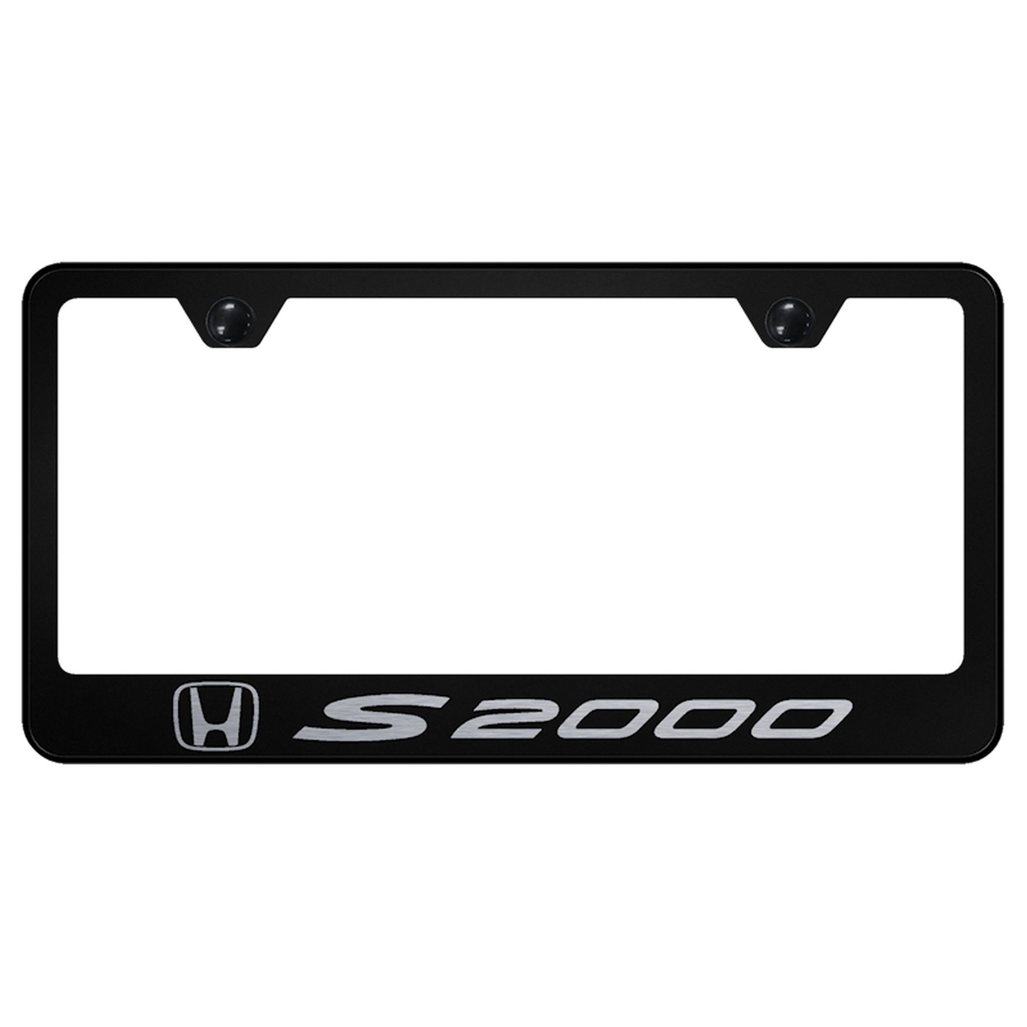 2-Pack Engraved Honda Civic Stainless Steel License Plate Frame – Chrome LPF-322 CI2