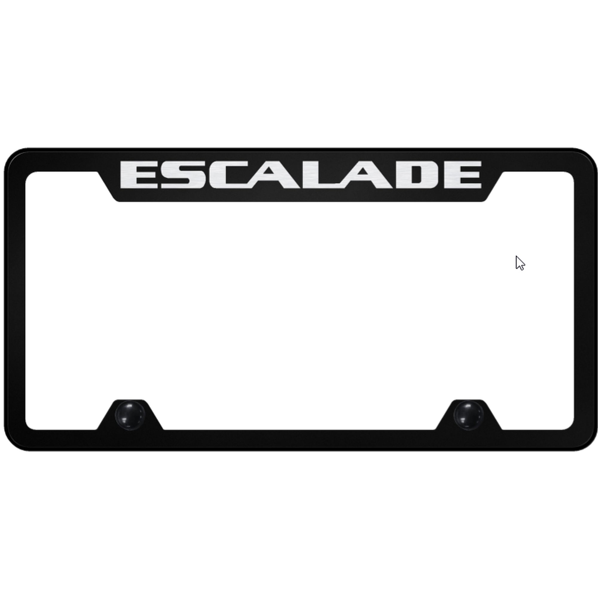 Cadilac Escalade Logo Stainless Steel Truck Cut-Out License Plate Frame - Picture 3 of 4